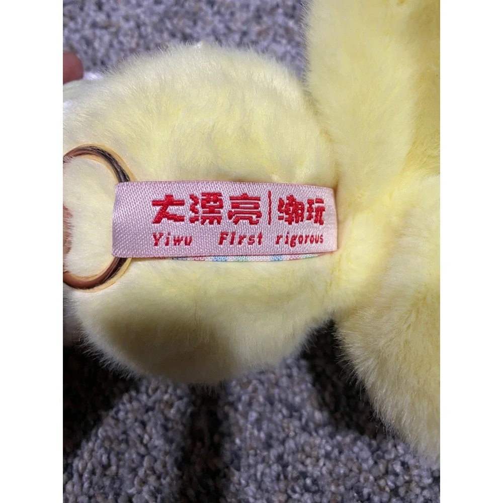 Baby Three Yellow Bunny Plush Doll Keychain Yiwu First Rigorous Art Toy